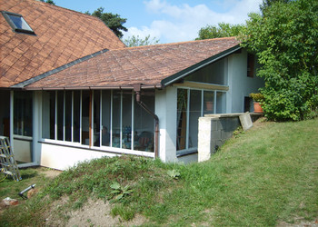 Realizace posuvného rámového zasklení přístavby rodinného domu